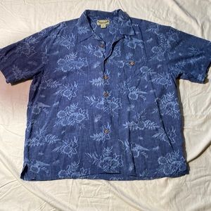 Mens Paradise Coves Hawaiian Silk Shirt XXL